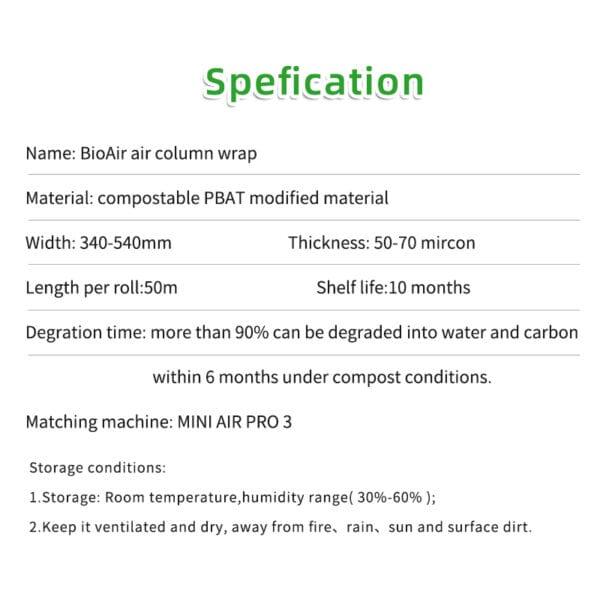 Ulinepak Compostable Air Column Wrap - Ulinepak